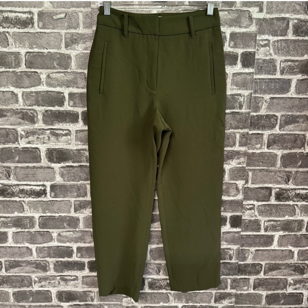 Aritzia Wilfred Green Trouser dress pant pockets